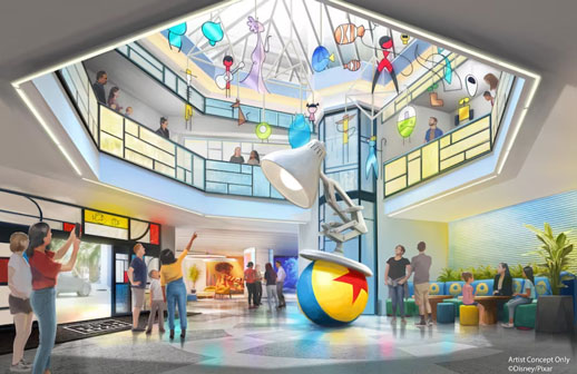 Pixar Place Hotel recibirá a sus primeros huéspedes en enero de 2024