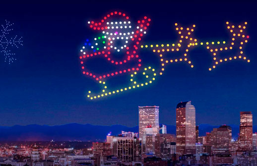 Drones en el cielo y música hasta el amanecer para recibir el año en Denver