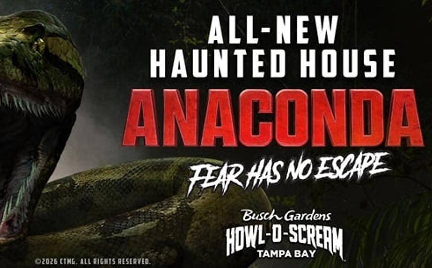 Dos casas encantadas inspiradas en Anaconda llegan a Busch Gardens