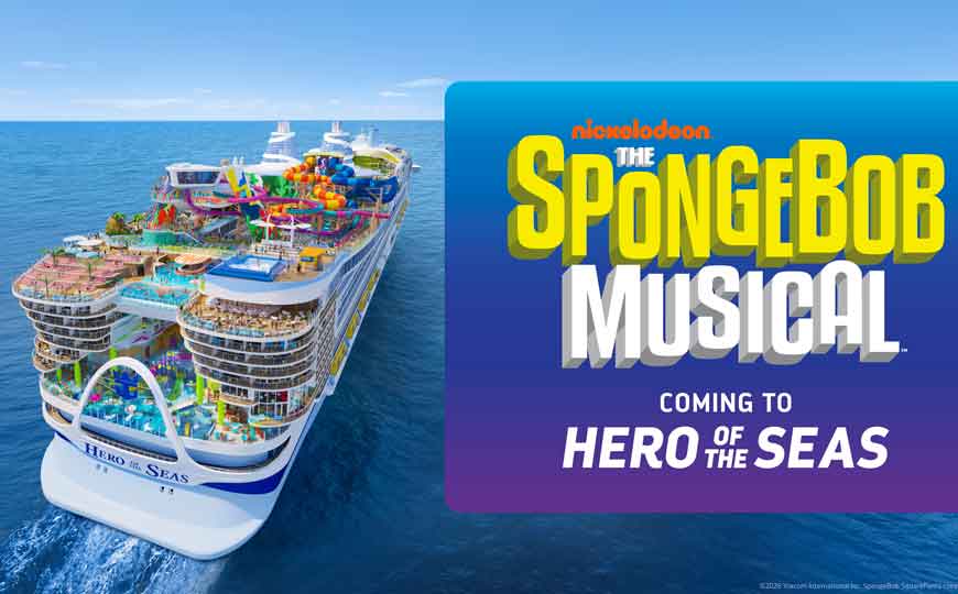 Royal Caribbean llevará a Bob Esponja al Hero of the Seas